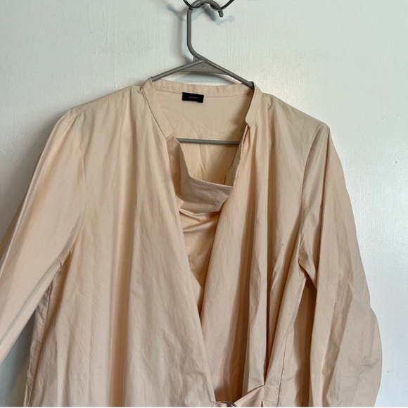 JOSEPH light peach cotton arran poplin long sleeve wrap dress 
size 42 (us 10) - Picture 7 of 7